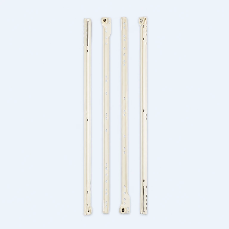 500 mm bottom-mount roller drawer slide set on a pale ice-blue GLIDIVO studio background