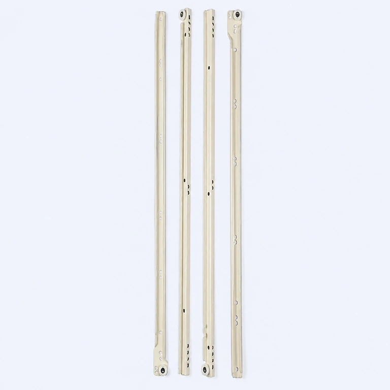 600 mm South American-style roller drawer slide set on a pale ice-blue GLIDIVO studio background